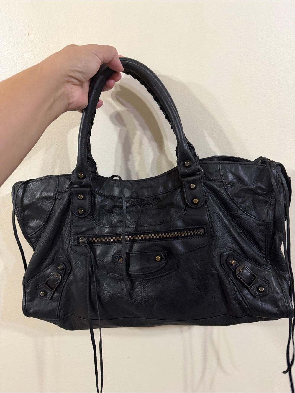 Balenciaga part time Leather Satchel Handbag